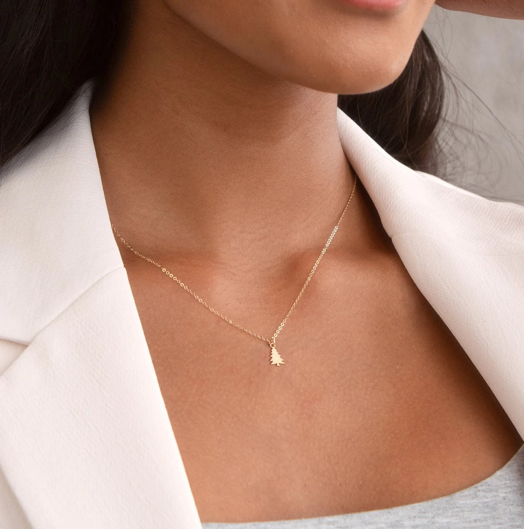 Pine Tree Pendant Nature Jewelry 925 Sterling Silver Pendant