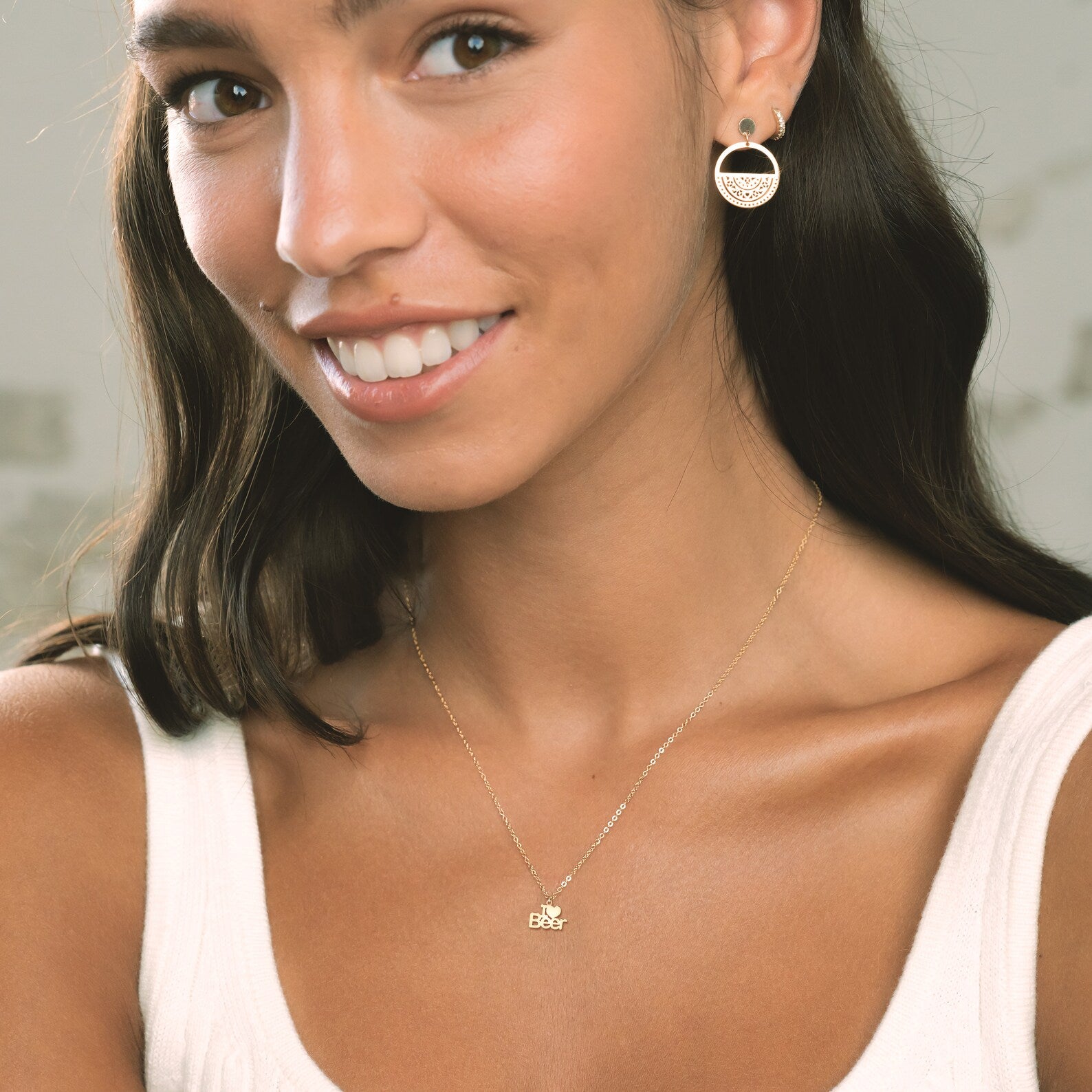 Beer Lover 925 Sterling Silver Pendant