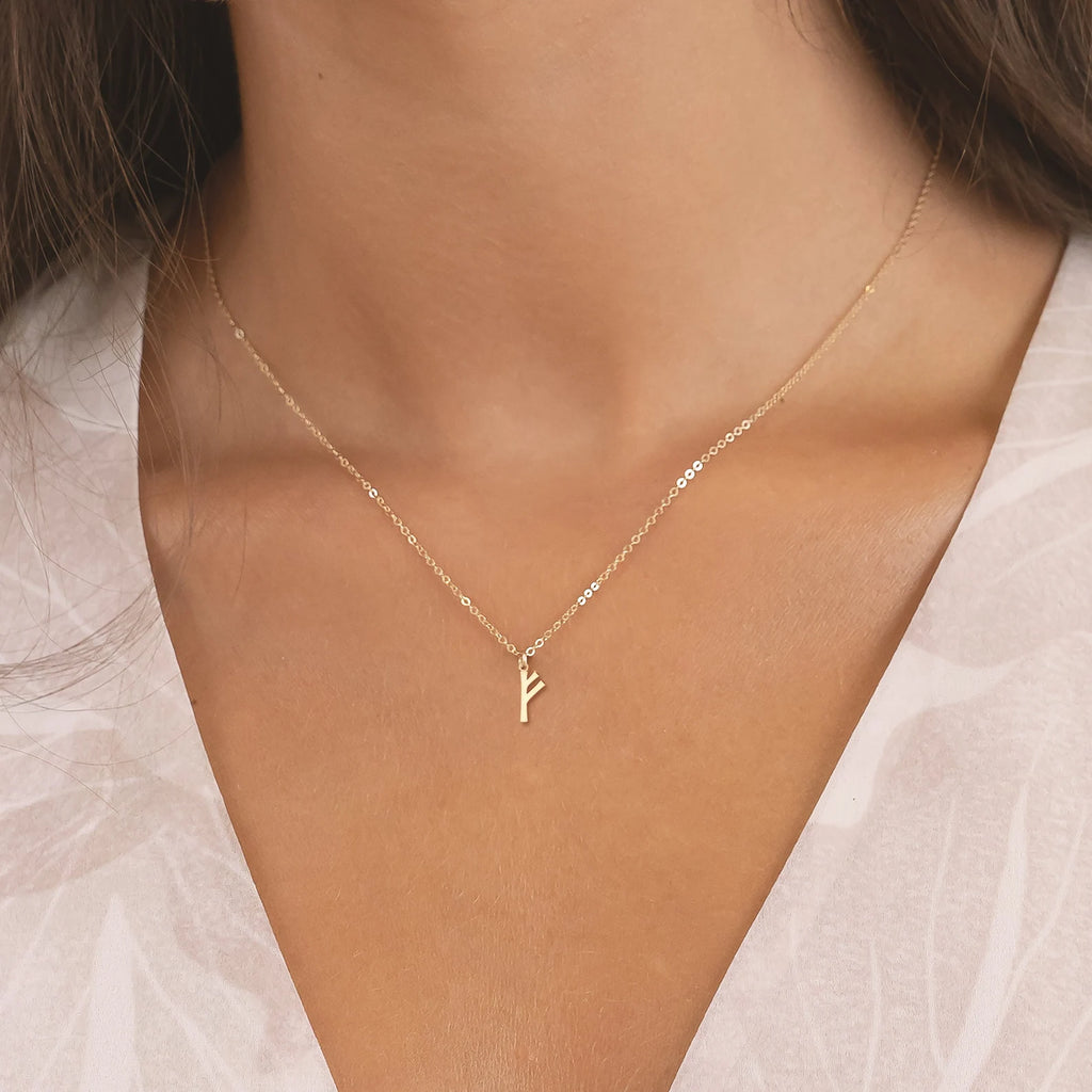 Runes Charm 925 Sterling Silver Necklace