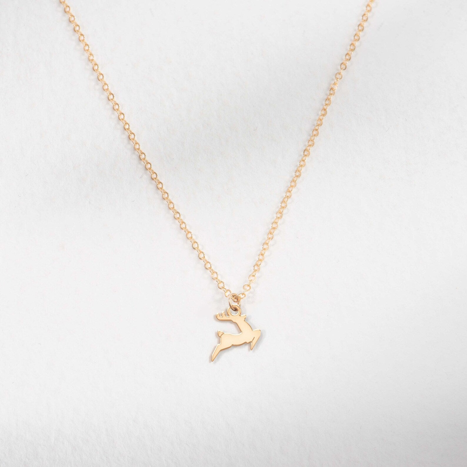 Reindeer dainty 925 Sterling Silver Pendant