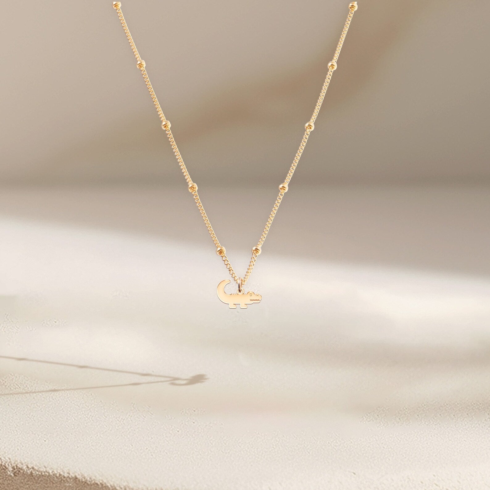 Alligator Necklace Crocodile 925 Sterling Silver Pendant