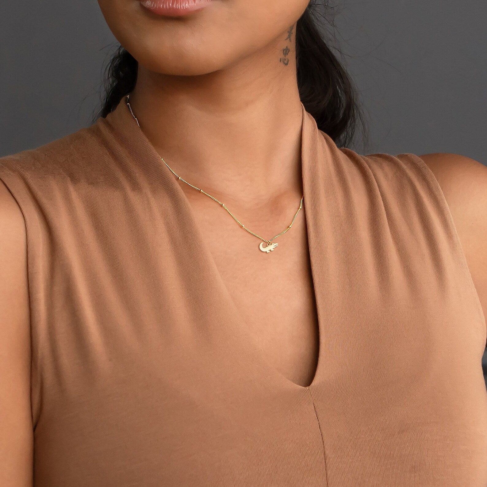 Alligator Necklace Crocodile 925 Sterling Silver Pendant