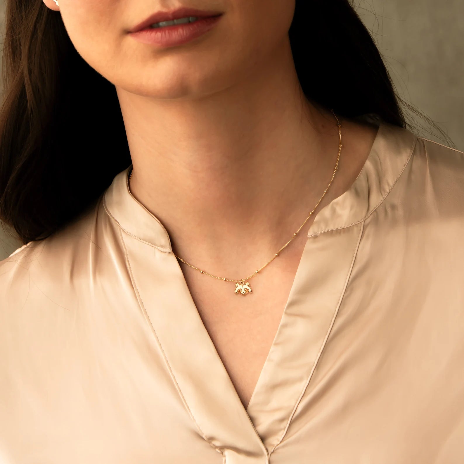 Raccoon Necklace Dainty 925 Sterling Silver Pendant