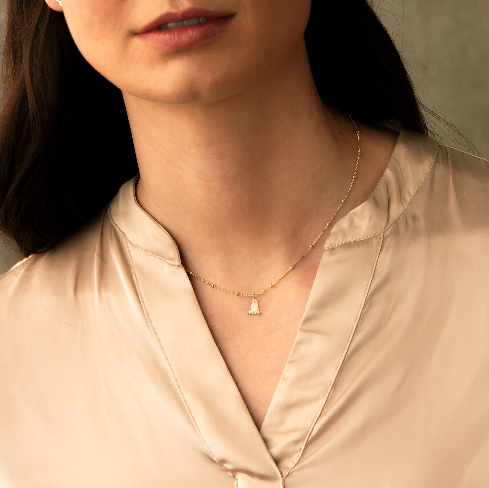 Seated Bear Charm 925 Sterling Silver Pendant