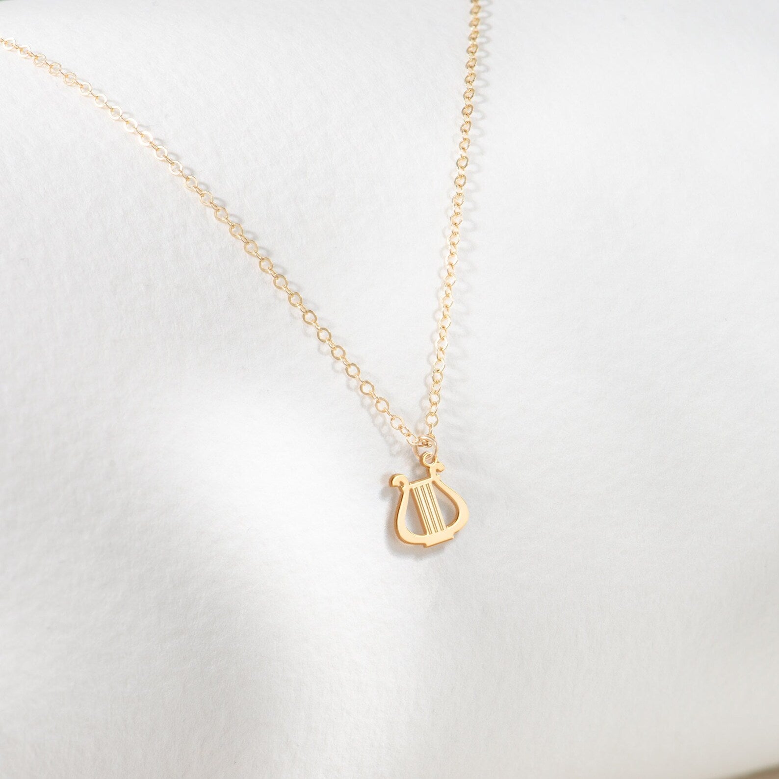 Harp Necklace Music 925 Sterling Silver Pendant