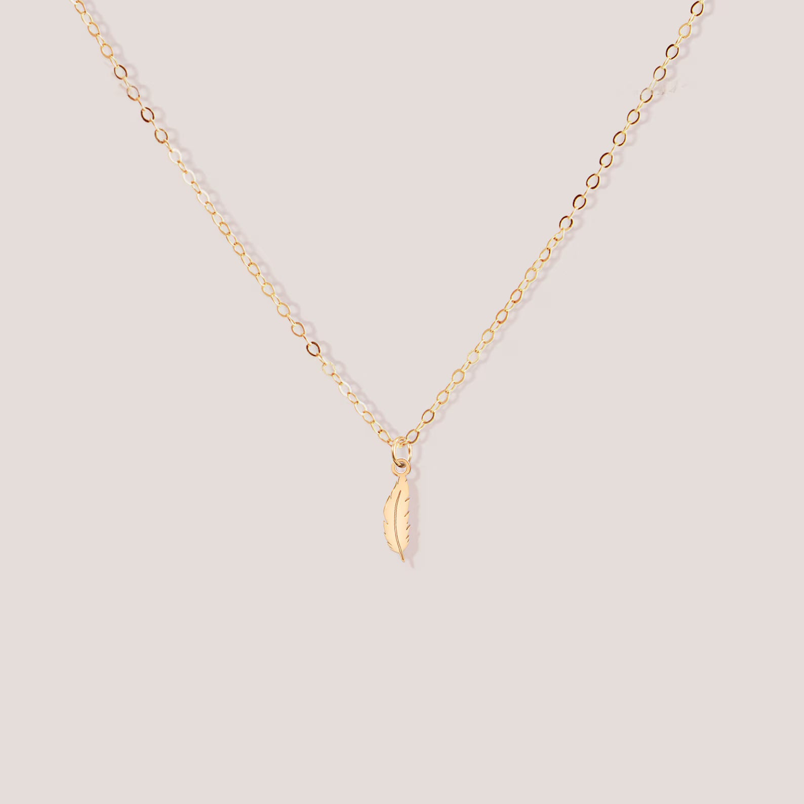 Feather Charm dainty 925 Sterling Silver Pendant