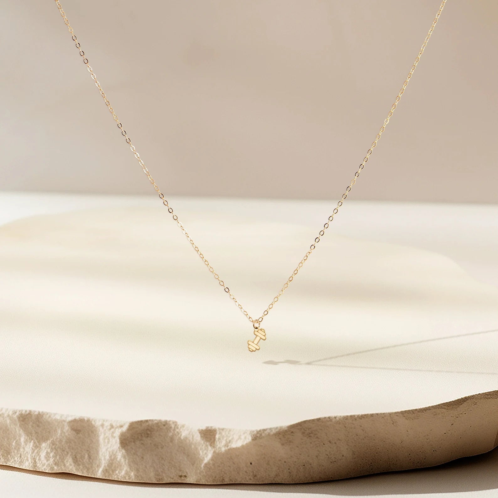 Gym Dumbbell 925 Sterling Silver Pendant