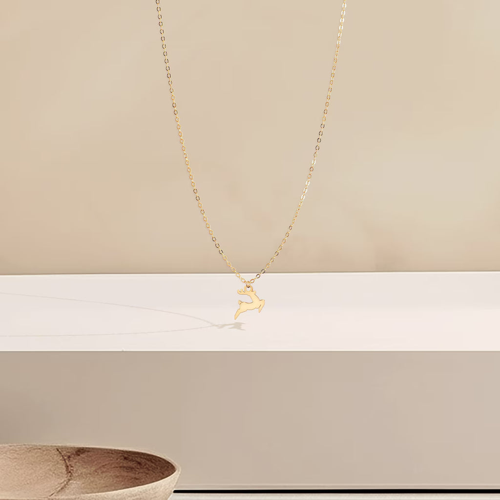 Reindeer dainty 925 Sterling Silver Pendant