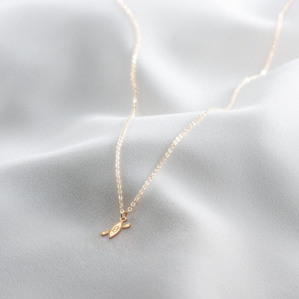Kayak Pendant 925 Sterling Silver Necklace