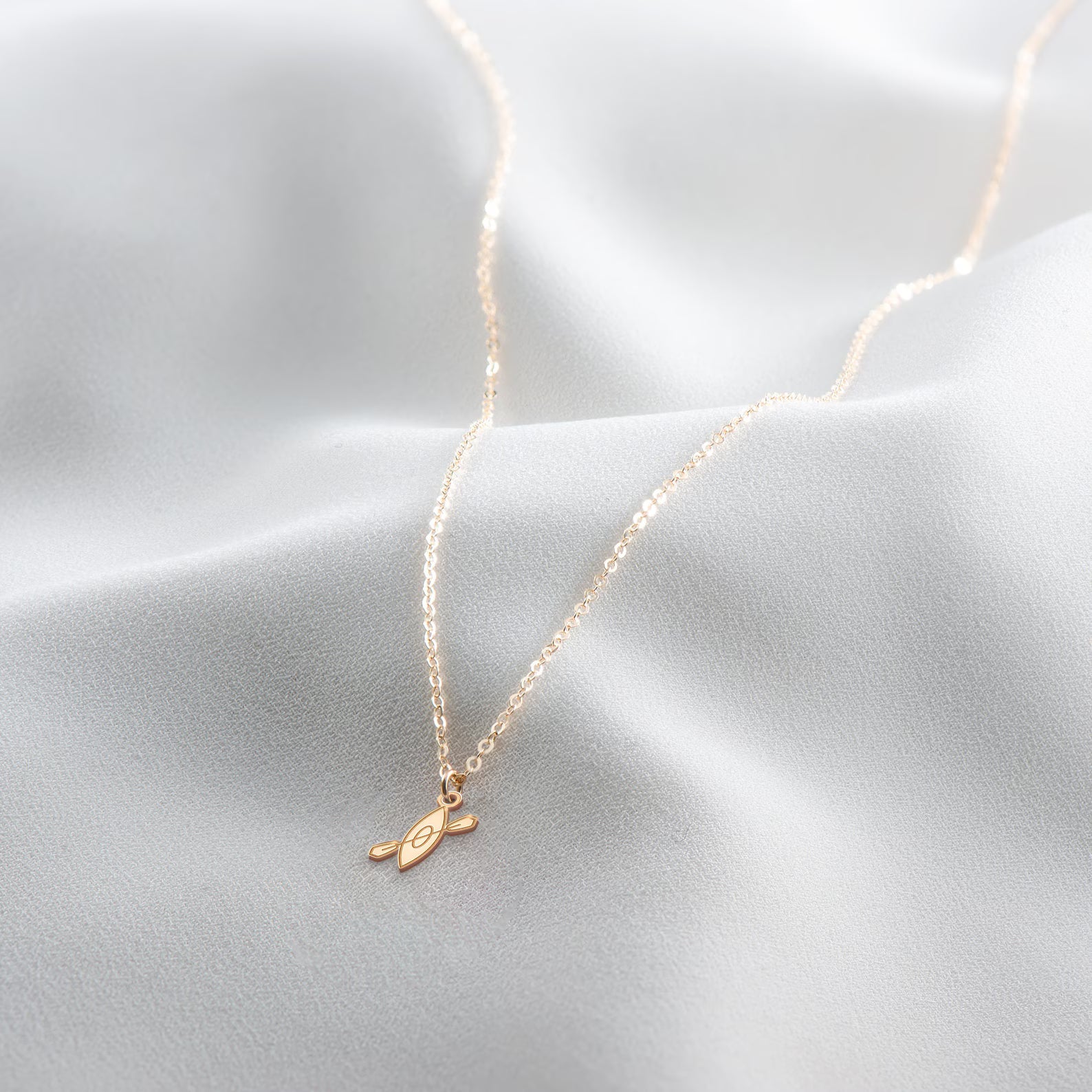 Kayak Pendant 925 Sterling Silver Necklace