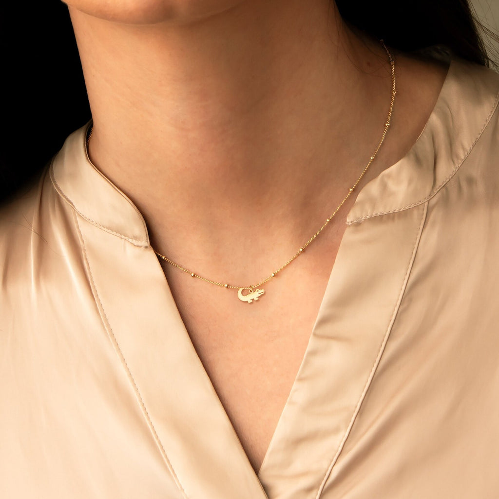 Alligator Necklace Crocodile 925 Sterling Silver Pendant