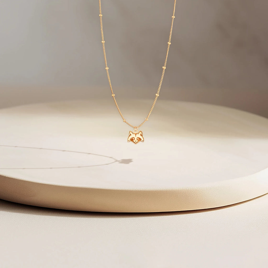 Raccoon Necklace Dainty 925 Sterling Silver Pendant