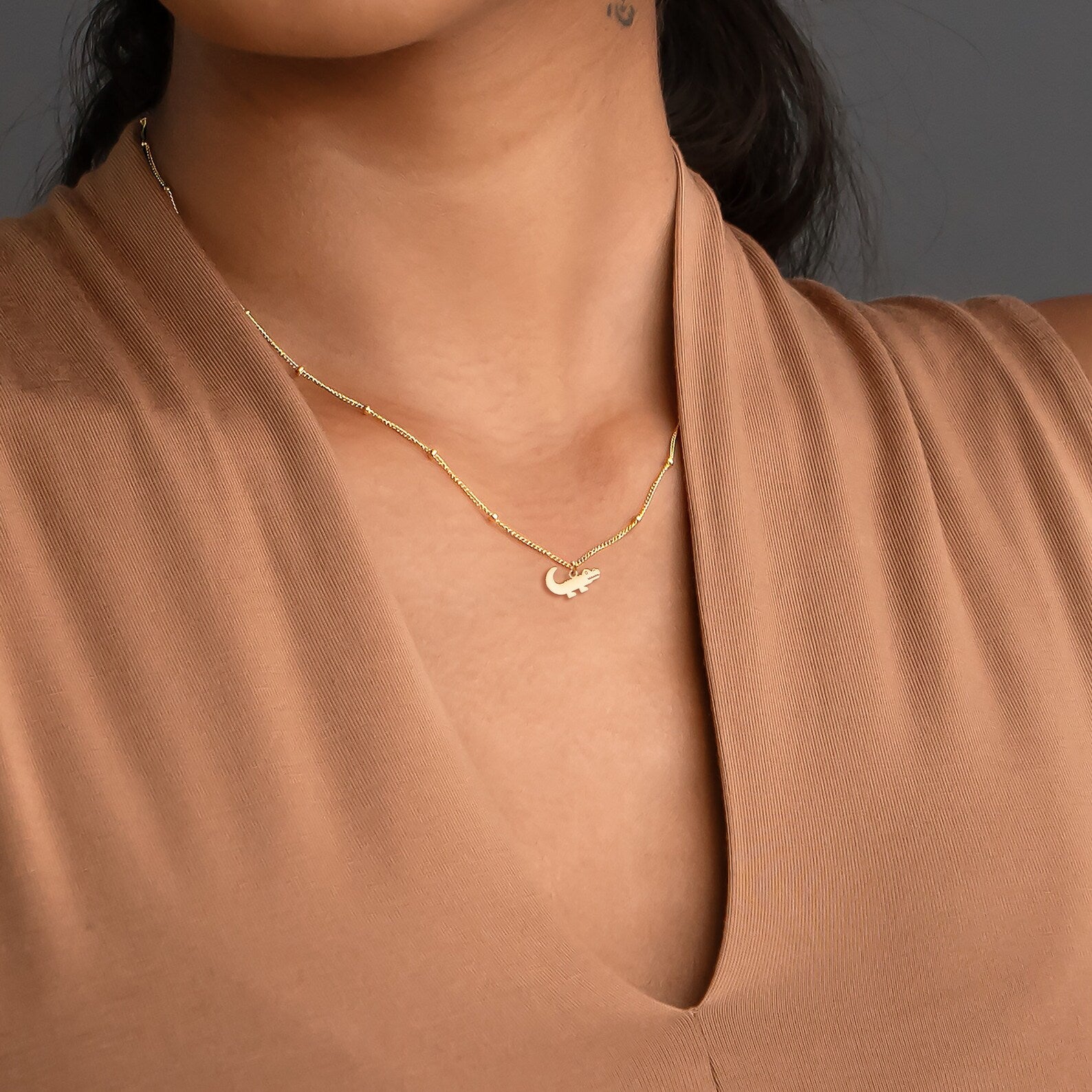 Alligator Necklace Crocodile 925 Sterling Silver Pendant