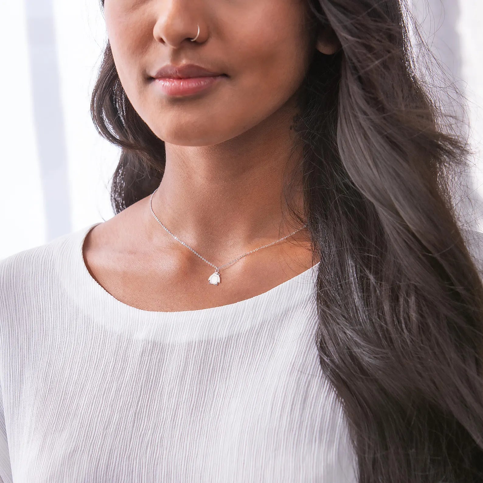 Penguin Bird Jewellery 925 Sterling Silver Pendant