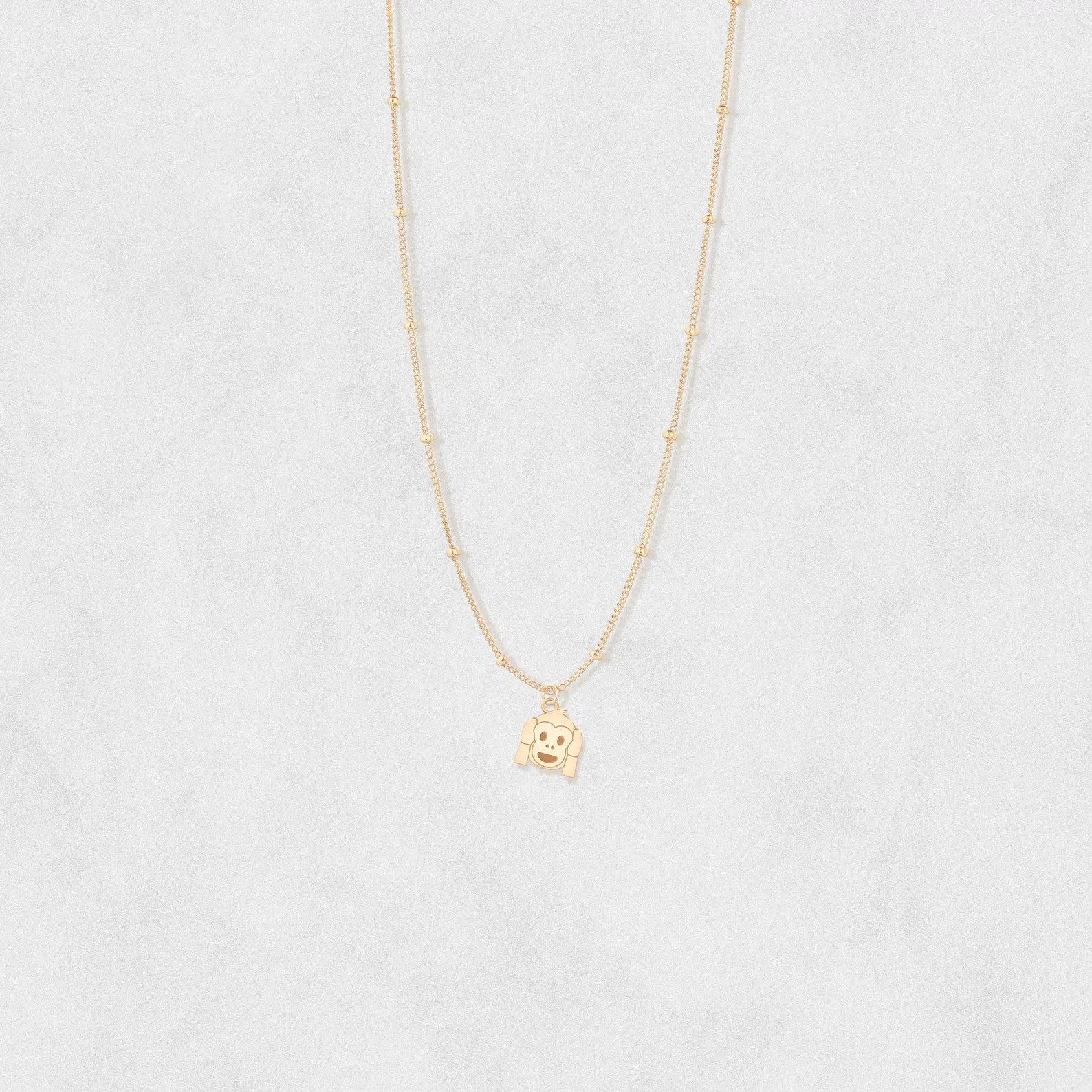 Three Wise Monkeys Hear No Evil 925 Sterling Silver Pendant