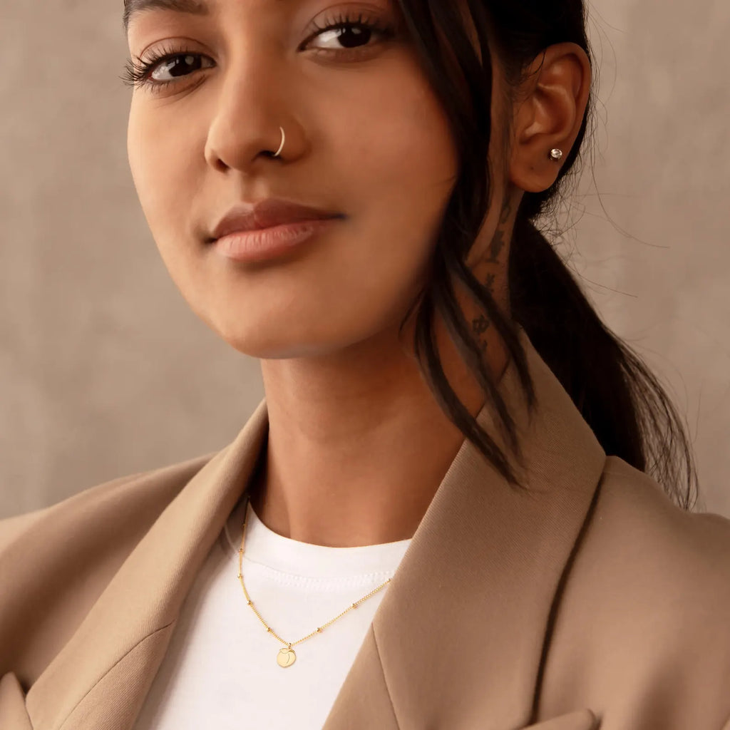 Peach Dainty Charm 925 Sterling Silver Pendant