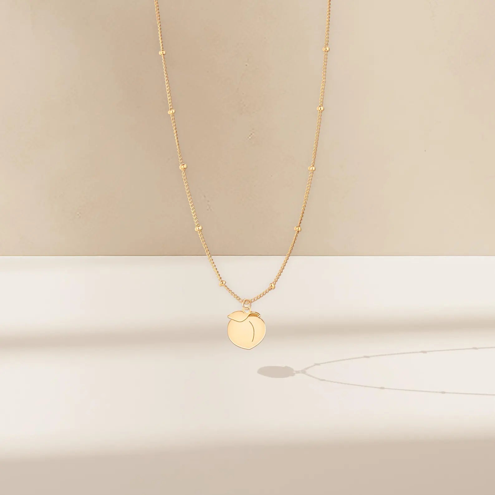 Peach Dainty Charm 925 Sterling Silver Pendant