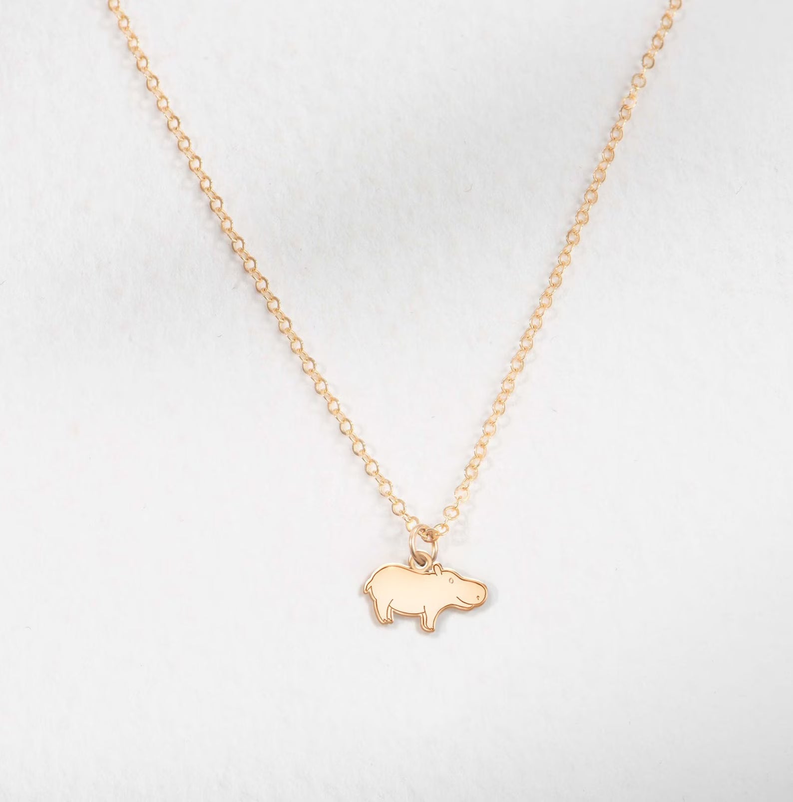 Strong and Patient Hippo 925 Sterling Silver Pendant